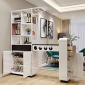 轻奢家用间厅柜一体隔断柜屏风现代简约入户吧台桌客厅玄关柜酒柜