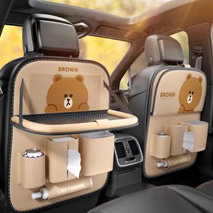 背小桌板车内车载收纳袋挂袋后背座椅置物架汽车上车椅袋后排后座