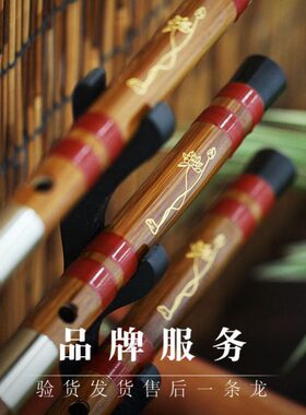 伶吟【门店有售】竹笛专业笛子演奏级特制横笛乐器E调A003