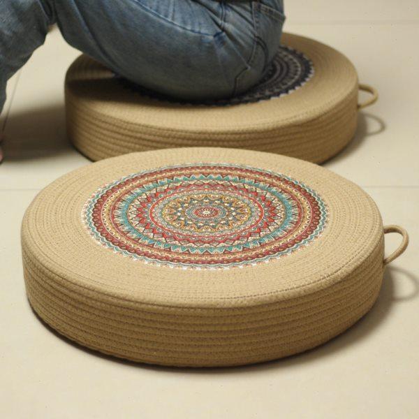 民族风坐垫蒲团榻榻米加厚圆形打坐垫禅修垫家用地板阳台坐墩墩子,居家布艺,蒲团,淘宝优惠券,粉丝福利购,淘宝优惠卷