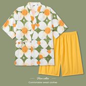 汗蒸服女可爱清新小洗浴开衫 服云款 情侣短款 睡衣棉日系服桑拿大码