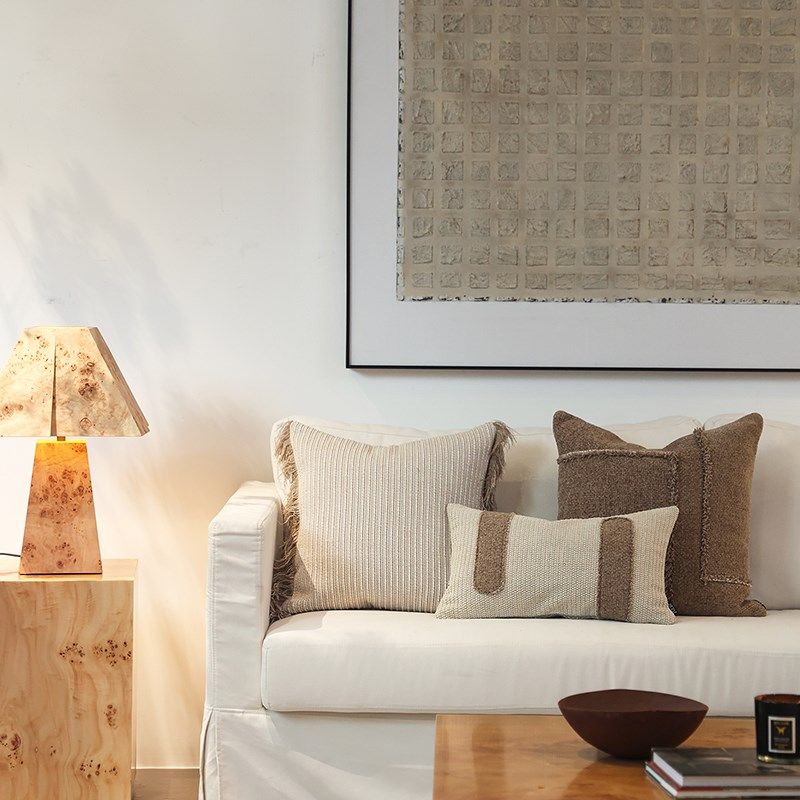 布在布艺现代时尚棕咖色调客厅沙发抱枕美拉德风靠垫腰枕流苏靠枕,居家布艺,靠垫/抱枕,淘宝优惠券,粉丝福利购,淘宝优惠卷