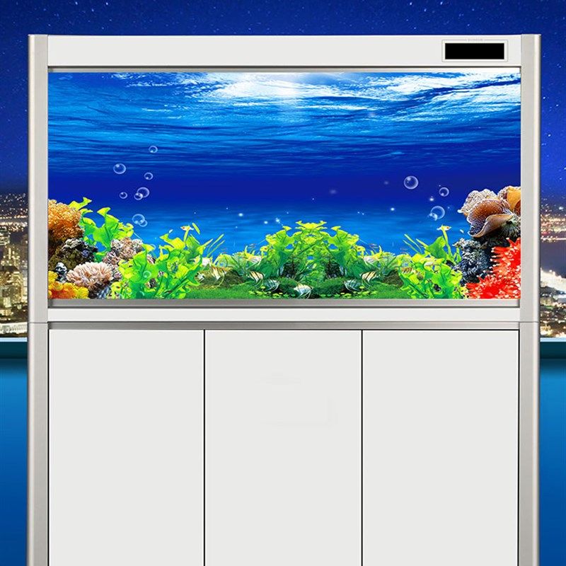 鱼缸背景纸高清立体壁纸水族箱壁画造景装饰3D海底贴纸静电自粘pp,宠物/宠物食品及用品,底柜/落地缸,淘宝优惠券,粉丝福利购,淘宝优惠卷