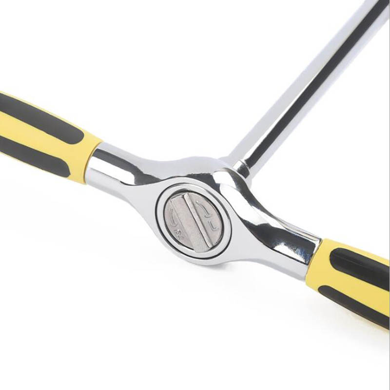 T形棘轮套筒扳手1/2大飞3/8中飞1/4小飞手柄可拆卸换头省力丁字型