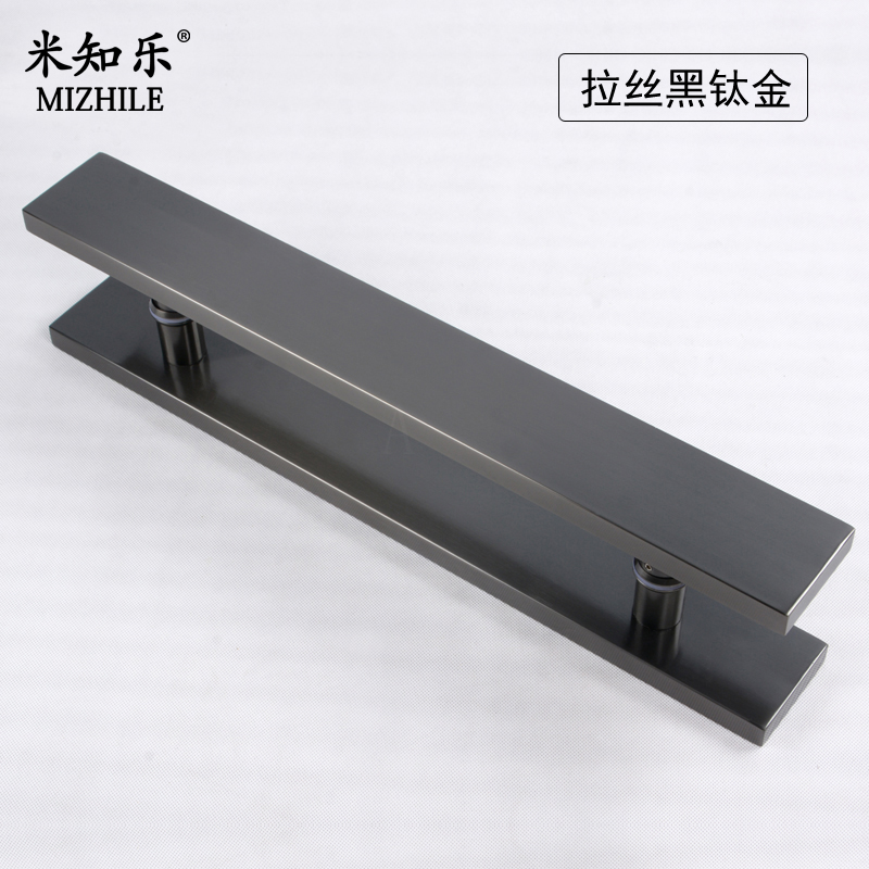 不锈钢加厚方管黑色简约把手大门玻璃门拉手木门推拉门把手手柄推