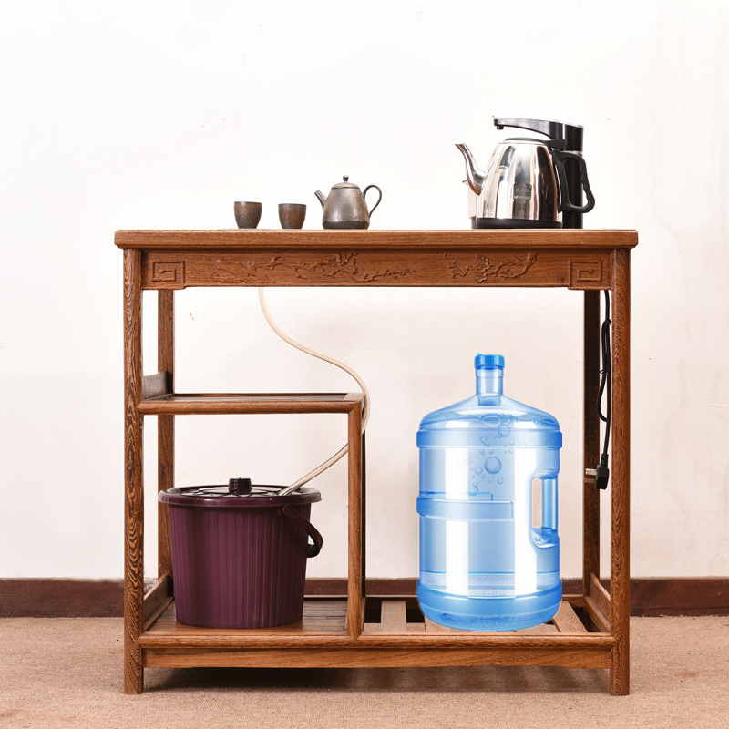 红木茶车小茶桌鸡翅木茶盘实木移动家用带轮茶水柜功夫茶几泡茶台