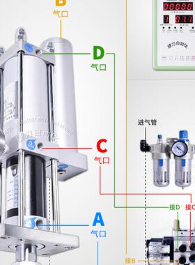捷力气液增压缸MPT63/1T/3T/5T/10T/15T/20T气动压力气压增压缸