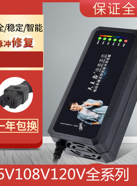 电动车电瓶充电器36v12ah84V96v108v120vah三轮车通用