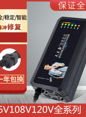 电动车电瓶充电器36v12ah84V96v108v120vah三轮车通用