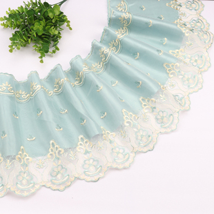 加宽30厘米双层带衬布沙发垫装 饰蕾丝花边床边桌裙边窗帘底边加长