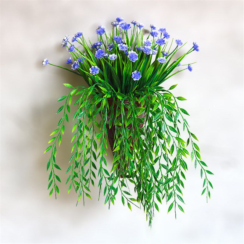 挂墙仿真假花绿植挂篮墙壁装饰室内壁挂塑料花草摆设墙面装饰花艺