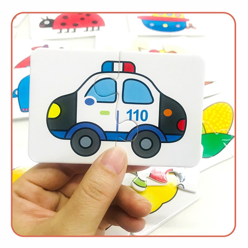 婴幼儿大块拼图0-1234岁小孩儿童动手动脑玩具益智力宝宝配对卡片