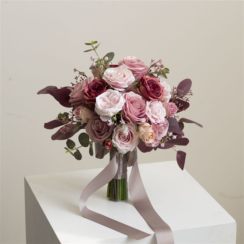 仿真花婚礼新娘手捧花欧式风格拍照花束摄影影楼婚纱照结婚订婚花