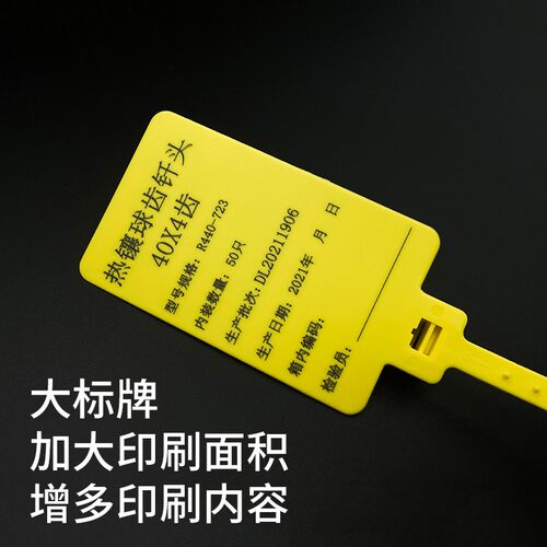 定制一次性塑料封条园林苗木扎带集装箱手写加大标牌记号标签物流