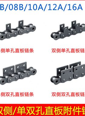 附件0单B链条弯板链条双孔BA链条2A送直板10双A1输 68单直板016侧