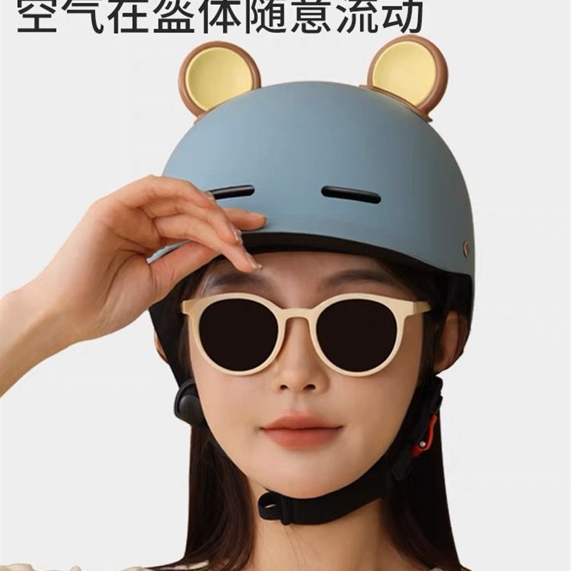 新国标3C认证电动摩托车头盔女士四季通用电瓶车安全帽夏季半盔男