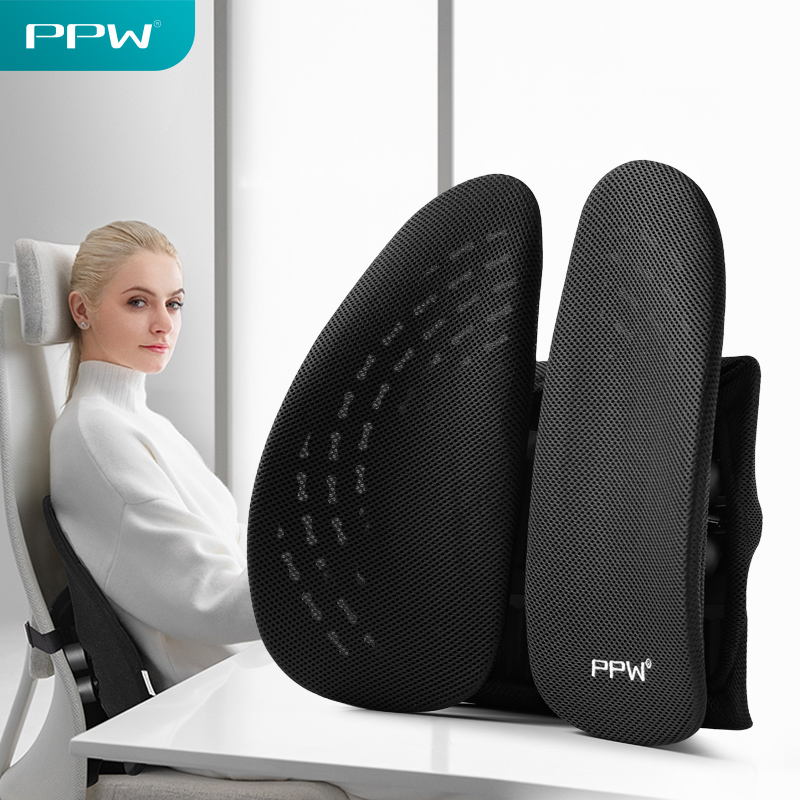 PPW人体工学靠垫靠背办公室座椅椅子腰垫久坐靠枕腰枕