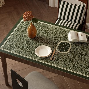 克洛伊法式 方形桌垫防水防油免洗防烫皮革垫茶几桌布客厅2024新款