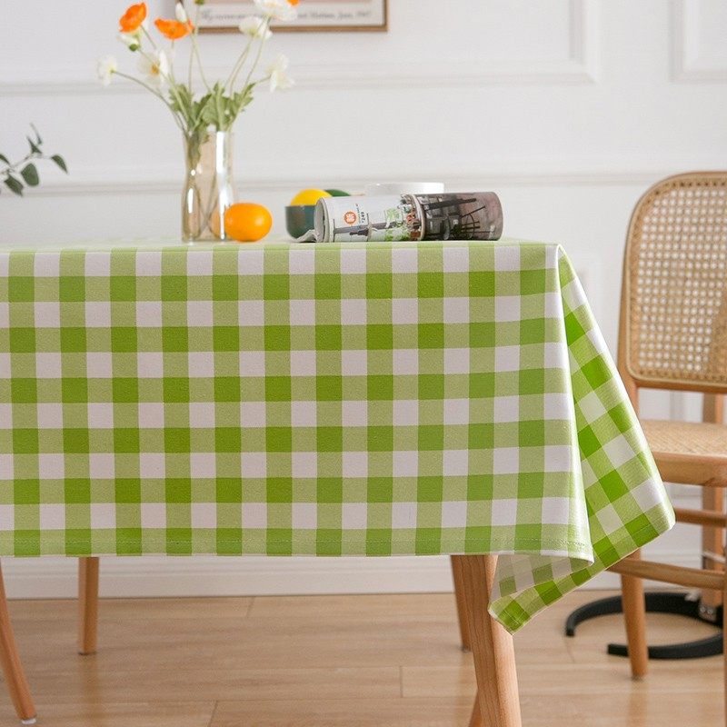 防水防油免洗棉麻布艺格子餐桌布加厚PVC亚麻小方格学校台布盖巾,居家布艺,桌布,淘宝优惠券,粉丝福利购,淘宝优惠卷