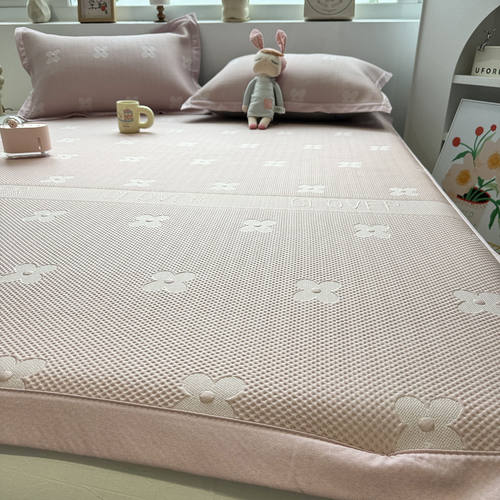 A类亲肤凉感冰豆豆夏季冰丝凉席夏天2024新款软席子可折叠三件套