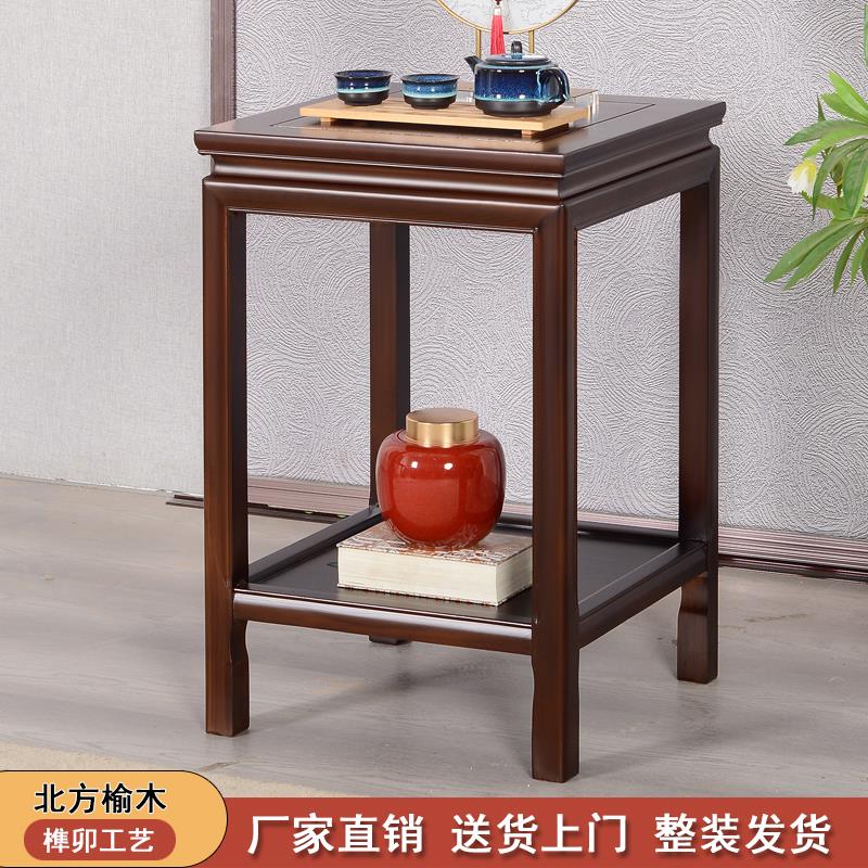 全实木盆景架多层置物架客厅中式鱼缸架子奇石底座阳台可移动花架