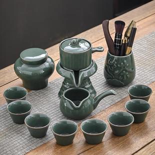 家用客厅办公室会客用高端功夫茶杯高档复古泡茶壶 哥窑茶具套装