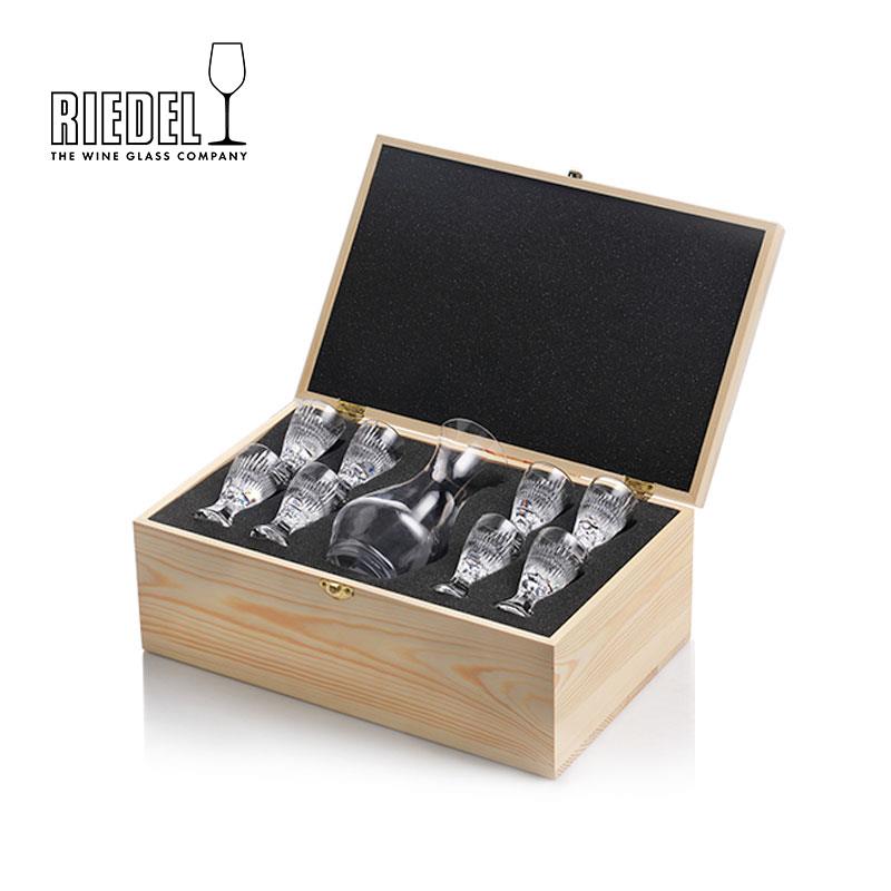 奥地利醴铎Riedel白酒杯水晶玻璃杯分酒器烈酒杯家用实木礼盒套装