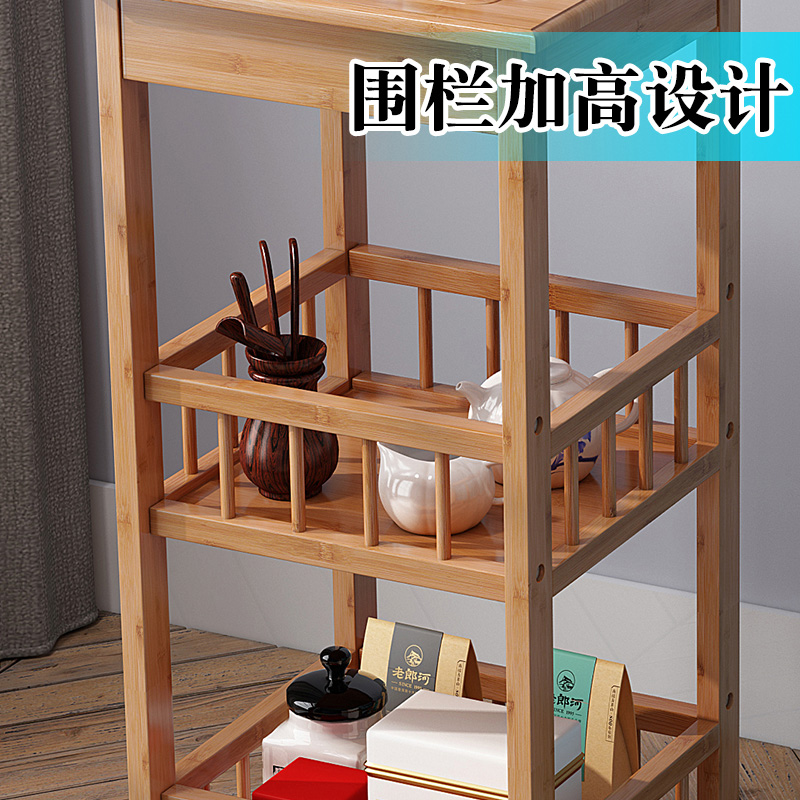 床头置物架卧室茶几茶柜架沙发边几柜置物架桌角架客厅落地收纳桌