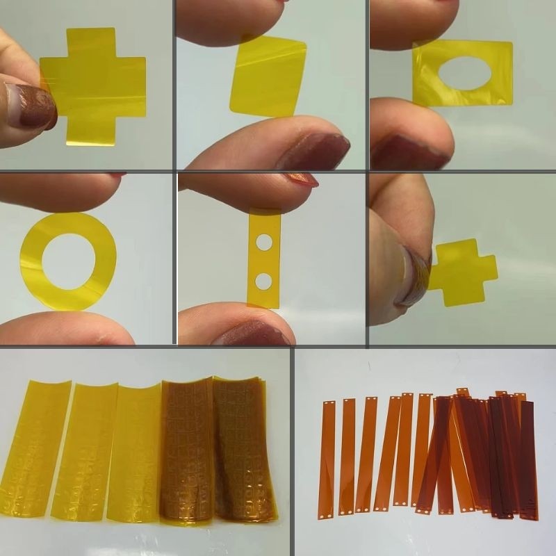 不带胶PI聚酰亚胺薄膜茶色高温薄膜金手指绝缘膜耐高温膜厚0.2mm