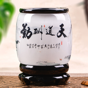 简约桌面创意摆件高档轻奢高级感毕业礼物定制 办公室旋转笔筒个性