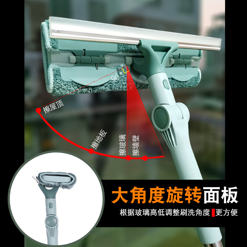 擦玻璃神器伸缩杆加长双面搽刷高楼窗户擦窗器清洁玻璃刮水器家用