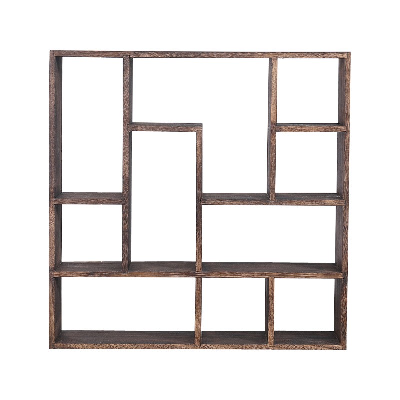 实木茶杯架子多宝阁博古架紫砂茶壶架收纳置物展示架茶道墙壁挂墙