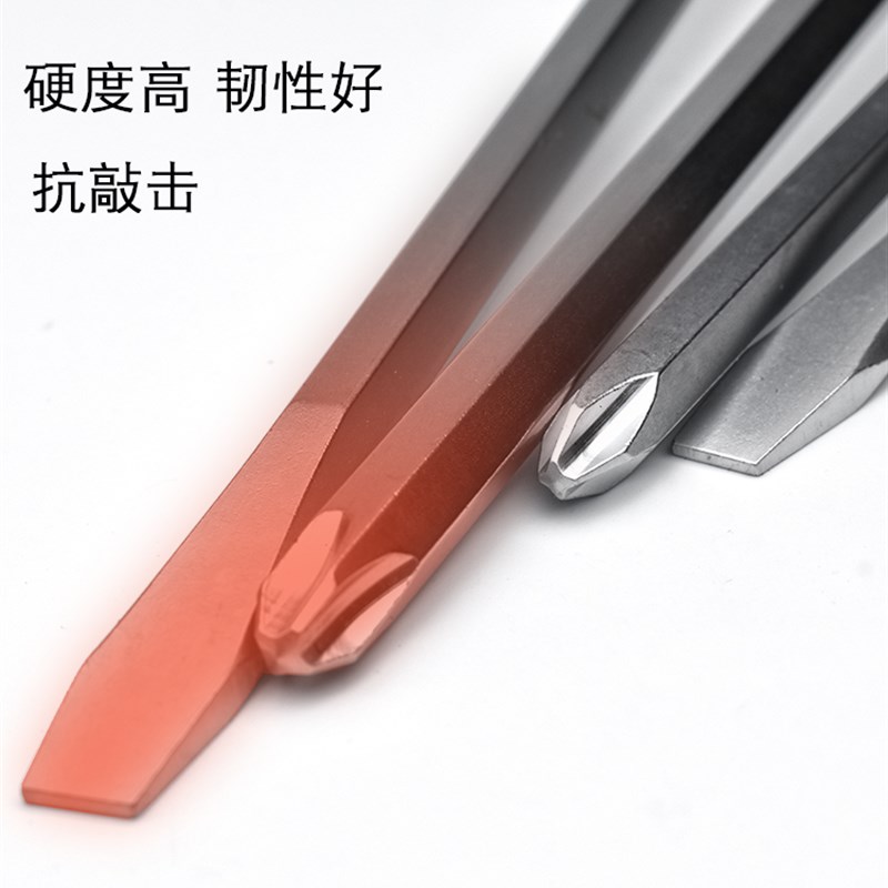 可敲击穿心螺丝刀十字一字起子平口梅花螺丝批工业级超硬大号改锥