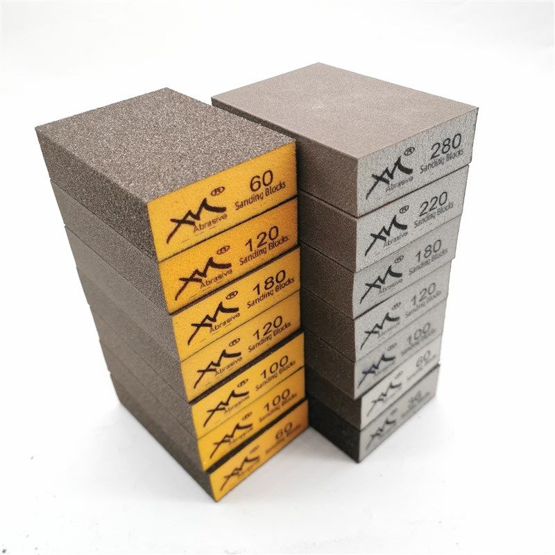 包邮海绵砂纸打磨方块耐磨薄弹性磨块木工海棉打磨块绵砂块海棉