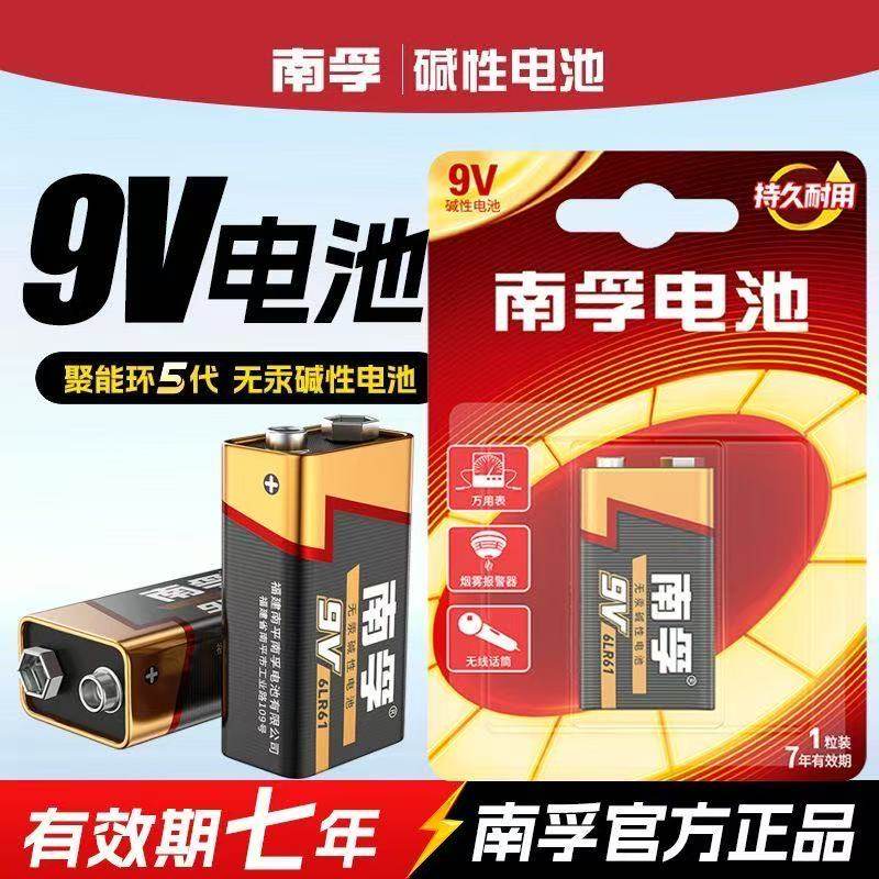 南孚电池正品 9v碱性电池2粒 方形方块 万用表通用型 1604