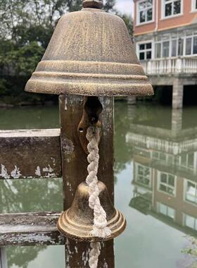 超大号复古铸铁门铃铃铛 庭院挂饰壁饰铁艺摇铃 店铺咖啡装饰挂件