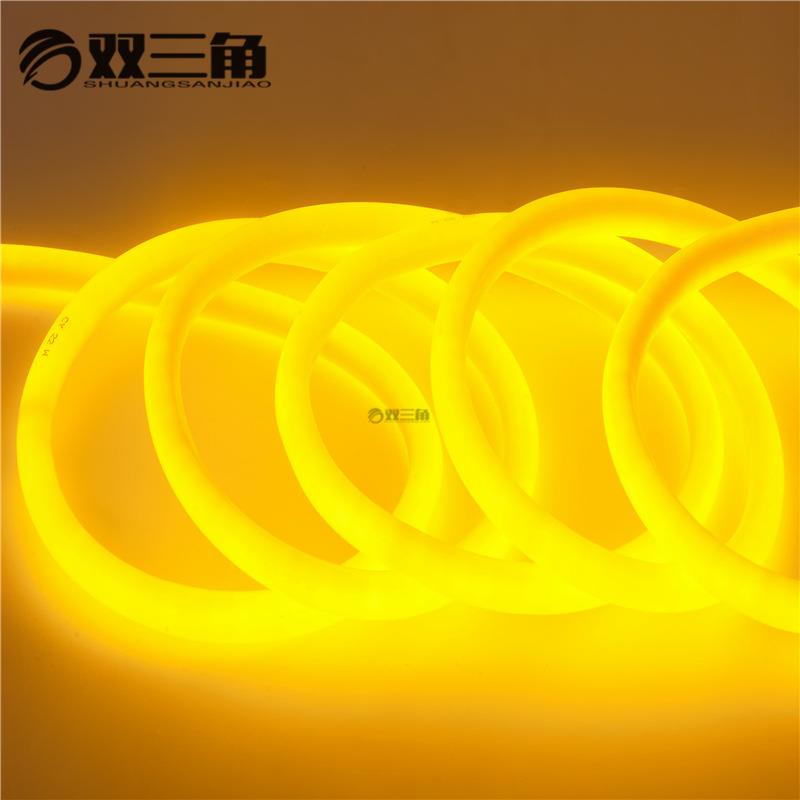 硅胶led霓虹灯带高低压彩虹管户外圆360度柔性线条软灯条防水