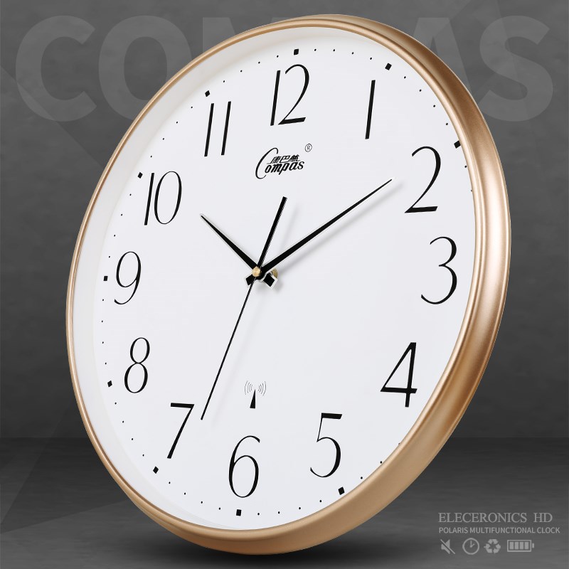 康巴丝时钟客厅挂钟现代电子时尚静音创意挂表石英钟表家用电波钟