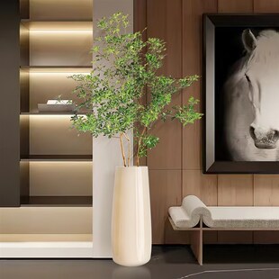 落地花瓶玻璃透明高款插花长枝大号高筒超高特大号超大马醉木吊钟