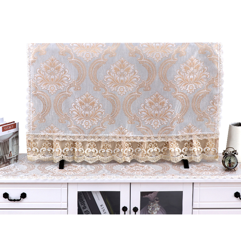 欧式液晶电视机罩子盖布55寸防尘罩65英寸家用壁挂式布艺曲面盖巾