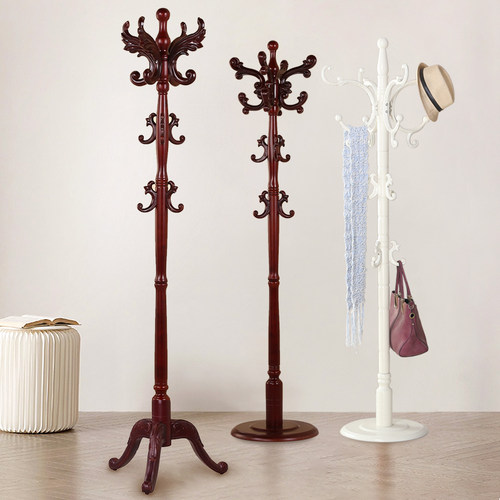 迎鑫春衣架落地客厅卧室立式实木家用衣帽架室内欧式挂衣架衣架子