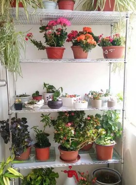 大管五层置物架不锈钢色收纳整理层架家用库房货架落地储物架包邮