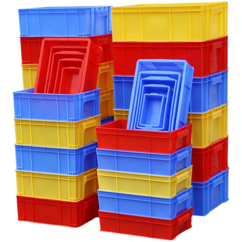 胶箱塑料筐物流胶框周转箱加厚长方形配件收纳箱塑料盒养龟箱防漏