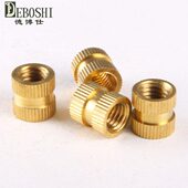 16mm铜7M5 圆筒5 铜滚花螺母母 镶件 预埋花铜嵌件铜 外径件