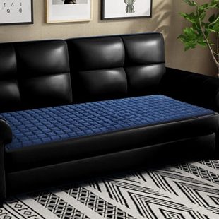 水晶绒皮沙发垫办公室坐垫组合单双三人位简约防滑垫子四季通用款