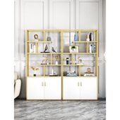 博古架北欧简约落地置物架隔断展示柜架多宝阁茶叶收纳柜组合书架