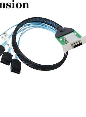 MiniSASSFF-8088HD26Pin母头转180度4*SATA高速服务器连接线