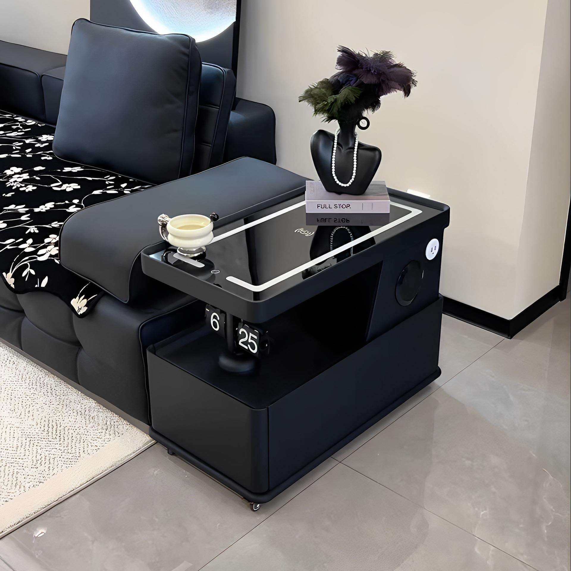 意式极简智能移动茶几沙发边几小户型客厅边柜无线充电角几小推车,五金/工具,其他电线电缆,淘宝优惠券,粉丝福利购,淘宝优惠卷