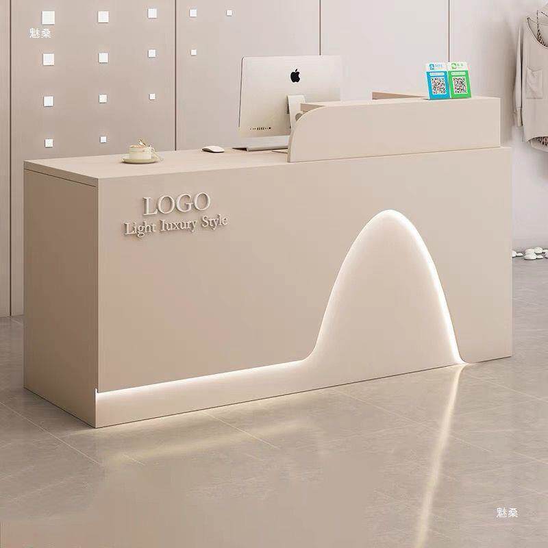 吧台收银台接待简约现代小型店铺服装店柜台理发店疗养院前台