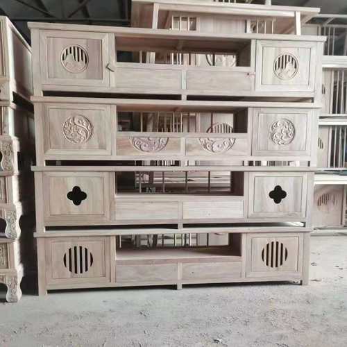 新中式实木电视柜北方老榆木白茬白胚白坯仿古落地视厅柜客厅